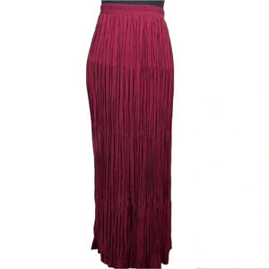CIRCLE T BY MARILYN  LENOX | VINTAGE PLEATED ELASTIC WAIST MAXI SKIRT